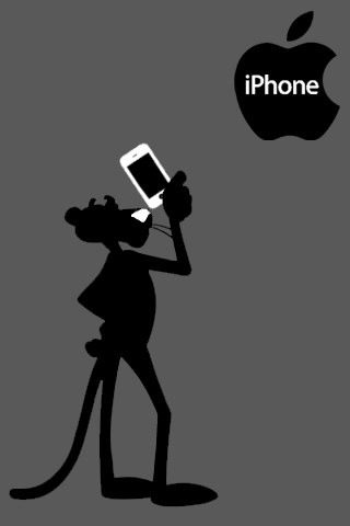 I Love Phone 女子部 落書き壁紙フリー素材 Ipod風ピンクパンサー待ち受け画像iphoneサイズ